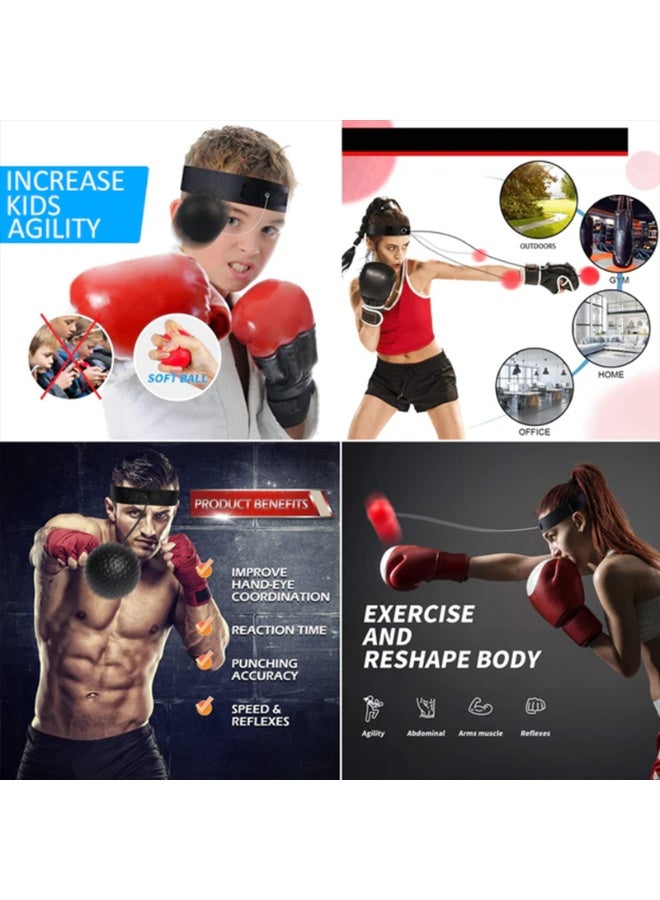 كيل › مجموعة كرة رد الفعل مع رأس قابل للتعديل، تتضمن 2 كرة (أحمر وأسود)، حقيبة تخزين وصندوق هدايا، مثالية لتحسين سرعة رد الفعل وتنسيق اليد والعين - معدات تدريب ممتعة للأطفال والرجال والسيدات - Image 5